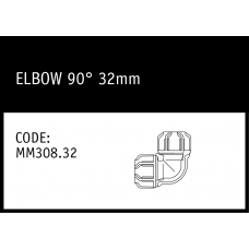 Marley Philmac Elbow 90° 32mm - MM308.32